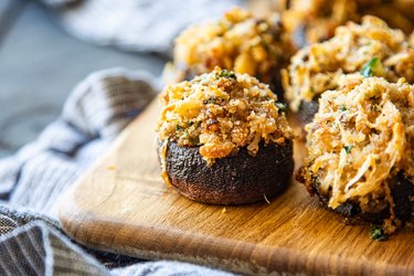 Garlic Parmesan stuffed mushrooms recipe