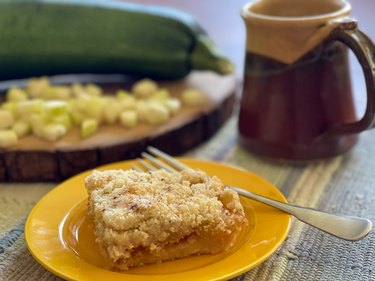 served zucchini cobbler