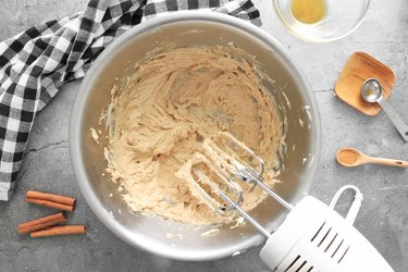 Beat the butter with a hand mixer