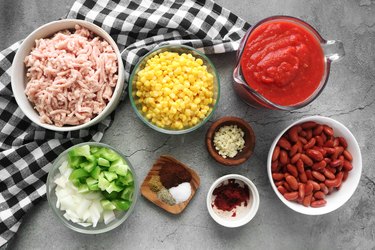 Ingredients for chili