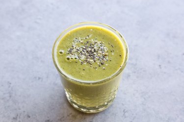 Glass of spirulina smoothie