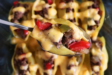 Philly cheesesteak stuffed shells