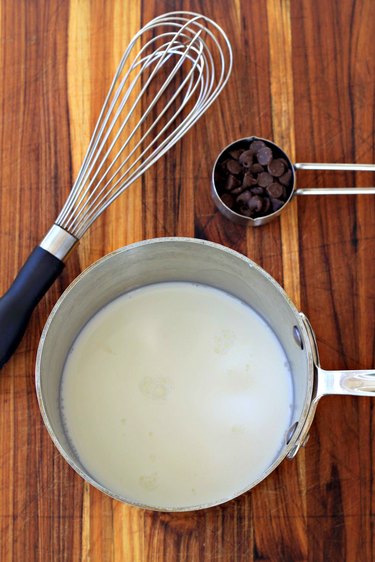 materials for chocolate chip hot chocolate