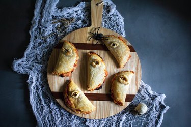 Creepy eye calzones