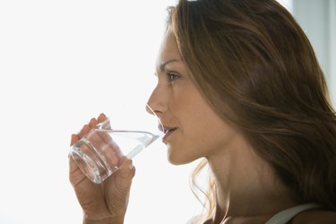 Woman drinking water