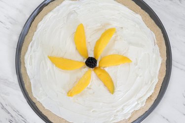 Fruits on sugar cookie pizza