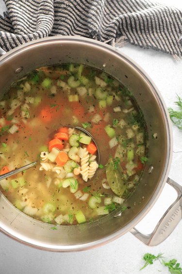 Add pasta to soup