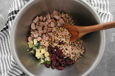 Combine stuffing ingredients