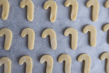 Place the candy cones onto the baking sheet, allowing room for spreading