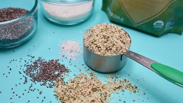 Ingredients for Keto Oat Free Overnight "Oats" using Hemp Seeds