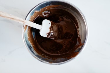 Heat the chocolate until it it smooth and glossy.