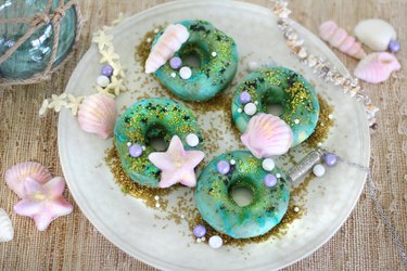 Mermaid matcha tea donuts