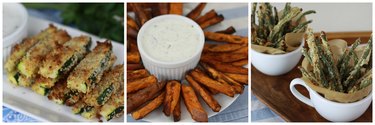 baked veggie fries 3 ways