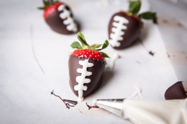 How to Make Chocolate Covered Strawberry Footballs