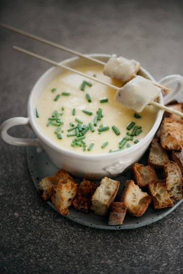 Serve the fondue with your choice of side then devour it whilst it\'s hot!