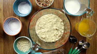 Ingredients for low-carb, gluten-free maple pecan scones