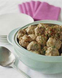 Meatballs are the centerpiece of this dish.