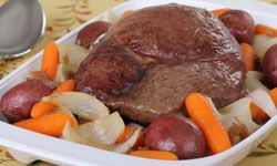 Cook a large pot roast so you'll have leftover meat for another dish later in the week.