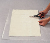 Cut phyllo with scissors when making pastries.