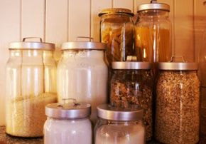 Jars make good food storage containers.