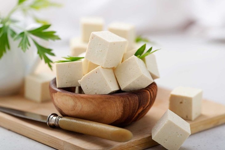 Fresh tofu cheese.